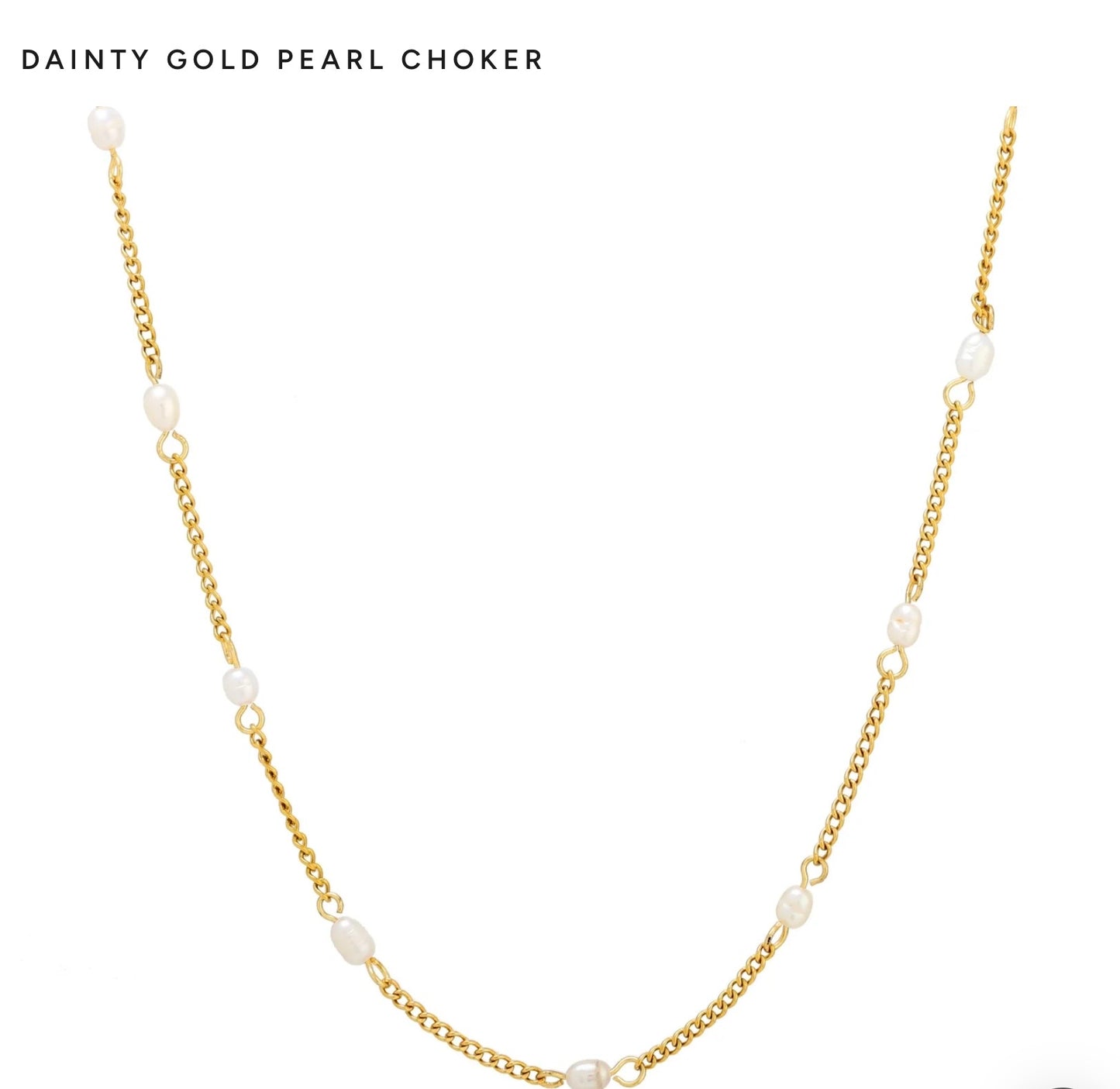 Atolea Dainty Gold Pearl Choker