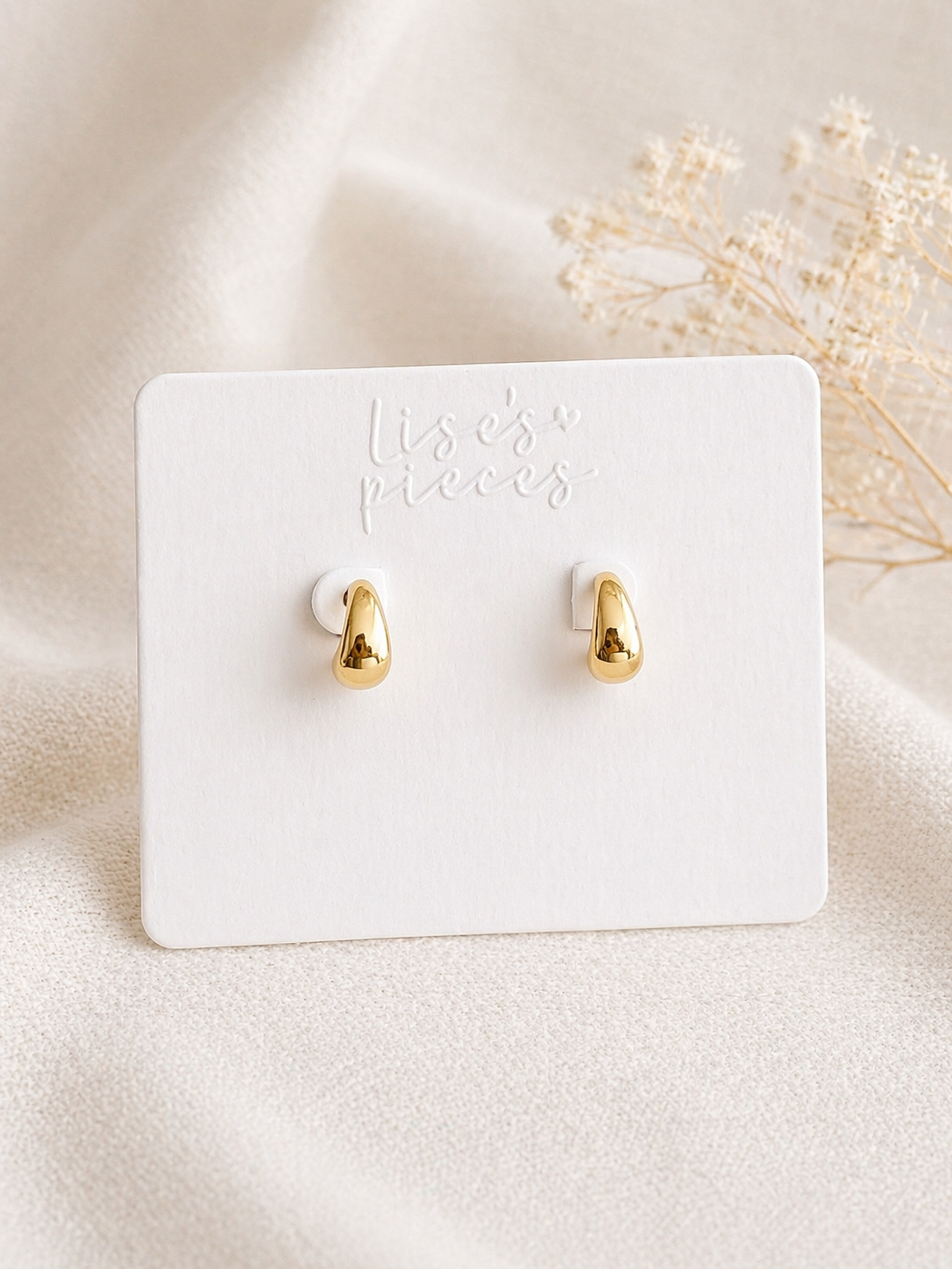 14k Gold Filled Oval Snap Huggies