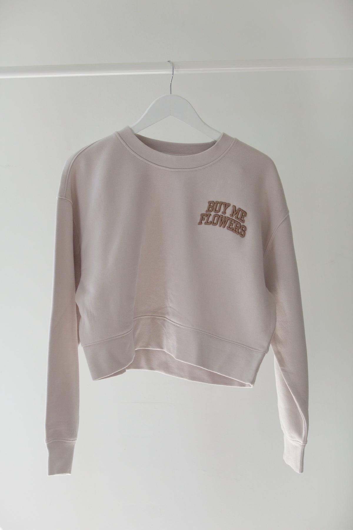 Buy Me Flowers - Cropped Crew Sweater