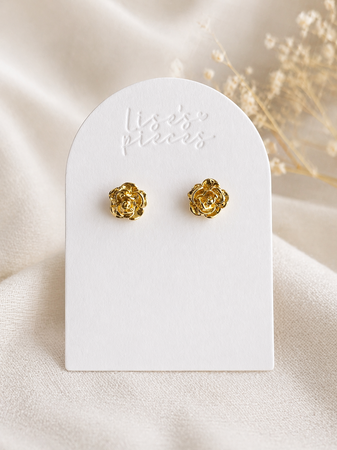 14k Gold Filled Rose Bud Stud