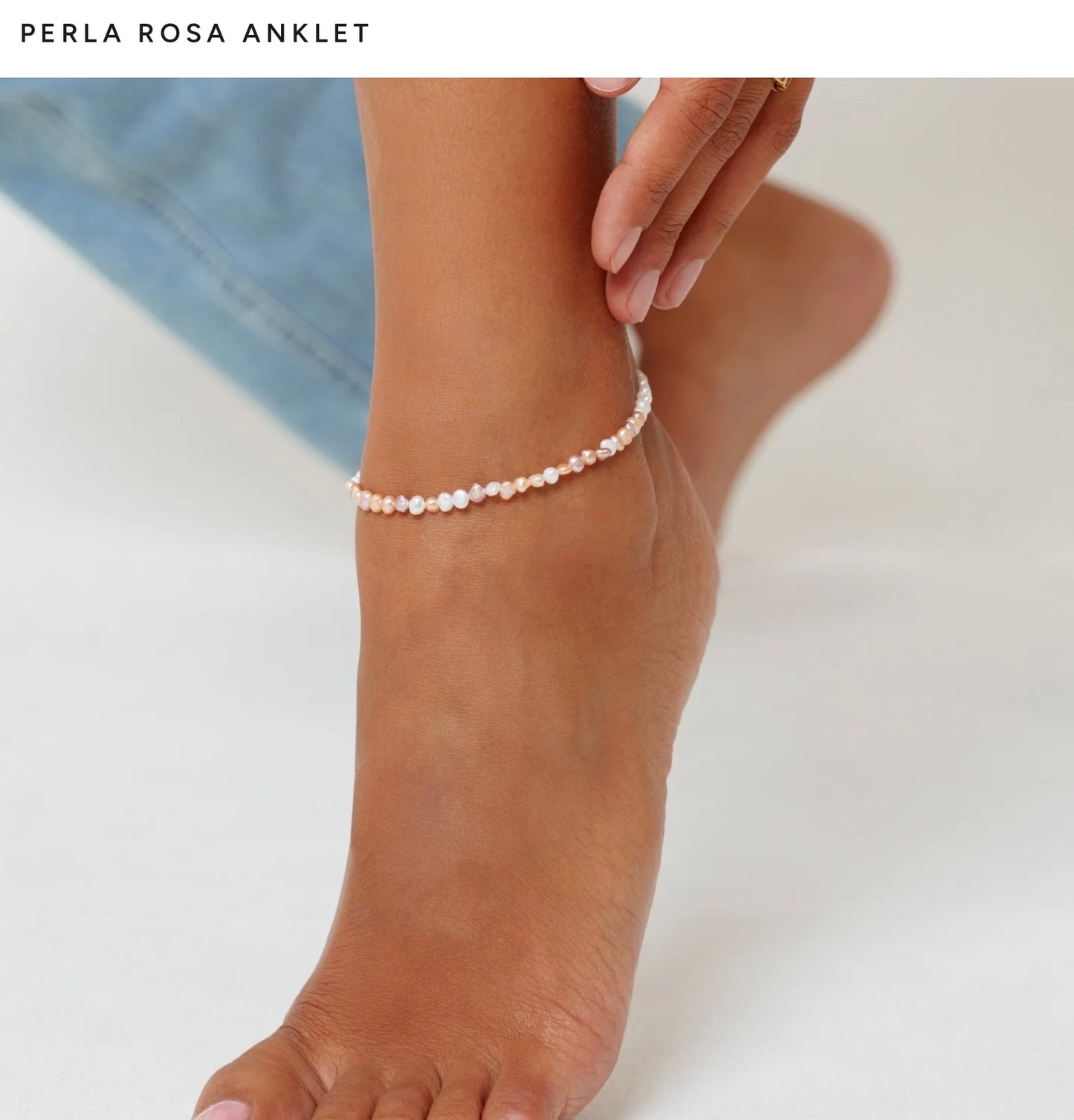 Atolea Pearla Rosa Anklet
