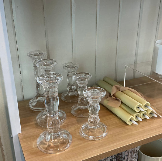 Large Glass Candle Holder