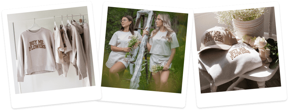 Beautiful floral-themed clothing and accessories from XO Flowers.